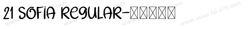 21 SOFIA REGULAR字体转换